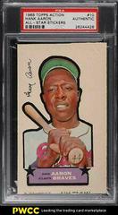 Hank Aaron Baseball Cards 1968 Topps Action All Star Stickers Prices