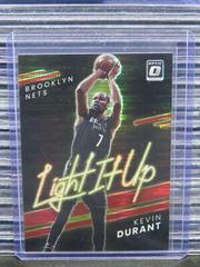 Kevin Durant [Red Pulsar] #4 Basketball Cards 2021 Panini Donruss Optic Light It Up Prices