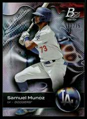 Samuel Munoz [Platinum Bar] #TOP-1 Baseball Cards 2023 Bowman Platinum Top Prospects Prices