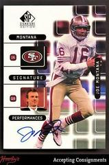 Joe Montana #J5A Football Cards 1999 SP Signature Montana Performances Prices