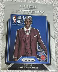 Jalen Duren #14 Basketball Cards 2022 Panini Prizm Luck of the Lottery Prices