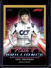 Yuki Tsunoda [Gold] #FOB-YT Racing Cards 2022 Topps Formula 1 Flash of Brilliance Prices