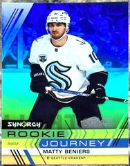 Matty Beniers Hockey Cards 2022 Upper Deck Synergy Rookie Journey Away Prices