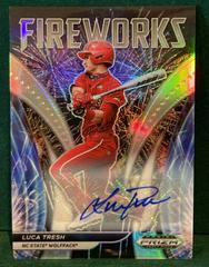 Luca Tresh [Autograph Silver Prizm] #F-LT Baseball Cards 2021 Panini Prizm Draft Picks Fireworks Prices