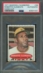 Roberto Clemente [Hand Cut] Baseball Cards 1971 Bazooka Numbered Prices