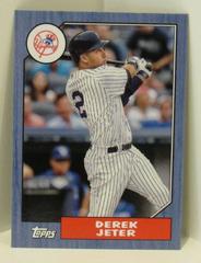 Derek Jeter [Blue] Baseball Cards 2022 Topps Mini 1987 Prices