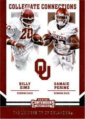 Billy Sims, Samaje Perine #2 Football Cards 2017 Panini Contenders Draft Picks Collegiate Connections Prices