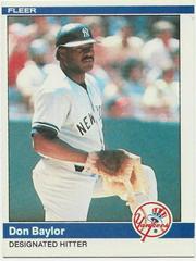 Don Baylor #119 Baseball Cards 1984 Fleer Prices