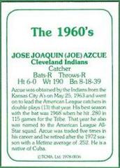 Joe Azcue #36 Baseball Cards 1978 TCMA the 1960's Prices