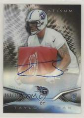 Taylor Lewan [Black Refractor] Football Cards 2014 Topps Platinum Rookie Autograph Prices