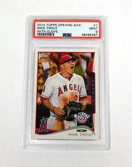 Mike Trout [With Glove] Baseball Cards 2014 Topps Opening Day Prices