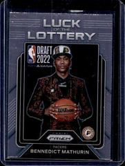 Bennedict Mathurin #8 Basketball Cards 2022 Panini Prizm Luck of the Lottery Prices