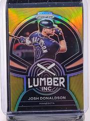Josh Donaldson [Gold Prizm] #LI-3 Baseball Cards 2022 Panini Prizm Lumber Inc Prices