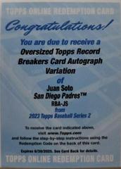 Juan Soto #RBA-JS Baseball Cards 2023 Topps Oversized Record Breakers Autographs Prices