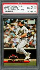 Mark McGwire Baseball Cards 1993 Stadium Club 1st Day Production Prices