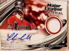 Corbin Carroll [Red] #MLMA-CC Baseball Cards 2023 Topps Update Major League Material Autographs Prices