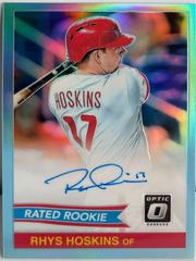 Rhys Hoskins [Carolina Blue] #RRS-RH Baseball Cards 2018 Panini Donruss Optic Rated Rookie Signatures Prices