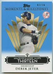 Derek Jeter [Blue] Baseball Cards 2008 Topps Moments & Milestones Prices