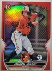 Jackson Holliday [Red] Baseball Cards 2023 Bowman 1st Edition Prices