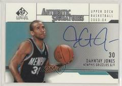 Dahntay Jones #AS-DJ Basketball Cards 2003 SP Signature Authentic Signature Prices