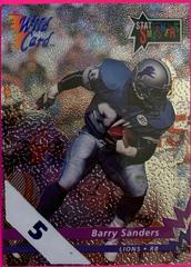 Barry Sanders [Promo 5 Stripe] #P-1 Football Cards 1992 Wild Card Stat Smashers Prices