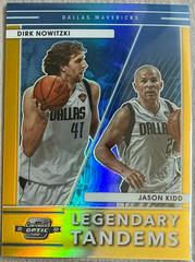Jason Kidd, Dirk Nowitzki [Gold] #19 Basketball Cards 2021 Panini Contenders Optic Legendary Tandems Prices