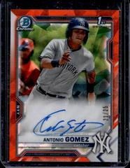 Antonio Gomez [Orange Refractor] Baseball Cards 2021 Bowman Chrome Prospect Autographs Prices