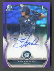 Brock Rodden [Purple] Baseball Cards 2023 Bowman Draft Chrome Prospect Autographs Prices