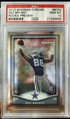 Dez Bryant #BCR3 Football Cards 2010 Bowman Chrome Rookie Preview Prices