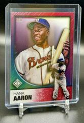 Hank Aaron [Red Refractor] #62 Baseball Cards 2023 Topps Transcendent Prices