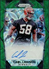 Carl Lawson [Green Scope] #RA-CL Football Cards 2017 Panini Prizm Rookie Autographs Prices