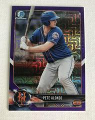 Pete Alonso [Purple Refractor] #BCP137 Baseball Cards 2018 Bowman Mega Box Chrome Prices