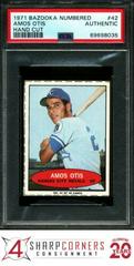 Amos Otis [Hand Cut] #42 Baseball Cards 1971 Bazooka Numbered Prices