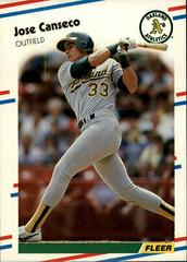 Jose Canseco #276 Baseball Cards 1988 Fleer Prices