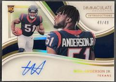 Will Anderson Jr. #17 Football Cards 2023 Panini Immaculate Rookie Autograph Prices