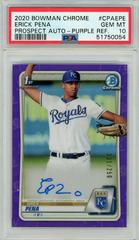 Erick Pena [Purple Refractor] #CPAEPE Baseball Cards 2020 Bowman Chrome Prospect Autographs Prices