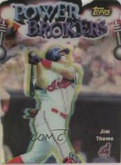 Jim Thome [Refractor] Baseball Cards 1999 Topps Power Brokers Prices