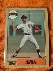 Jose Uribe #633 Baseball Cards 1987 Topps Prices