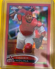 Yadier Molina [Red Refractor] #97 Baseball Cards 2012 Topps Chrome Prices