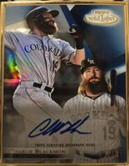 Charlie Blackmon [Blue] #FA-CL Baseball Cards 2018 Topps Gold Label Framed Autograph Prices