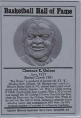 Clarence Gaines Basketball Cards 1986 Hall of Fame Metallic Prices