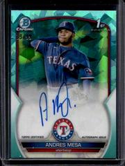 Andres Mesa [Aqua] Baseball Cards 2023 Bowman Chrome Sapphire Autographs Prices