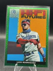 Luis Rodriguez [Green Refractor Mega Box Mojo] #HIFI-14 Baseball Cards 2022 Bowman Hi Fi Futures Prices