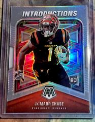 Ja'Marr Chase [Silver] #I-7 Football Cards 2021 Panini Mosaic Introductions Prices