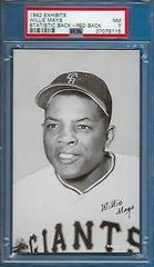 Willie Mays Baseball Cards 1962 Exhibits Statistic Back Prices