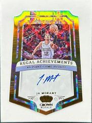 Ja Morant [FOTL] #5 Basketball Cards 2023 Panini Crown Royale Regal Achievements Signature Prices