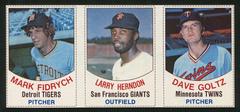 Dave Goltz, Larry Herndon, Mark Fidrych [Hand Cut Panel] Baseball Cards 1977 Hostess Prices
