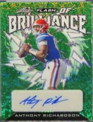 Anthony Richardson [Metalized Sparkles Green] #FB-AR1 Football Cards 2022 Leaf Flash of Brilliance Autographs Prices