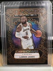 LeBron James [Orange] Basketball Cards 2022 Panini Obsidian Supernova Prices