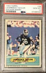Lawrence Taylor Football Cards 1983 Topps Stickers Insert Prices